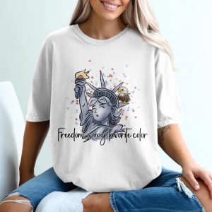 Patriotic Freedom T-Shirt, Statue of Liberty Independence Day Tee, 'Freedom Is My Favorite Color' USA Graphic Shirt, American Eagle Gift