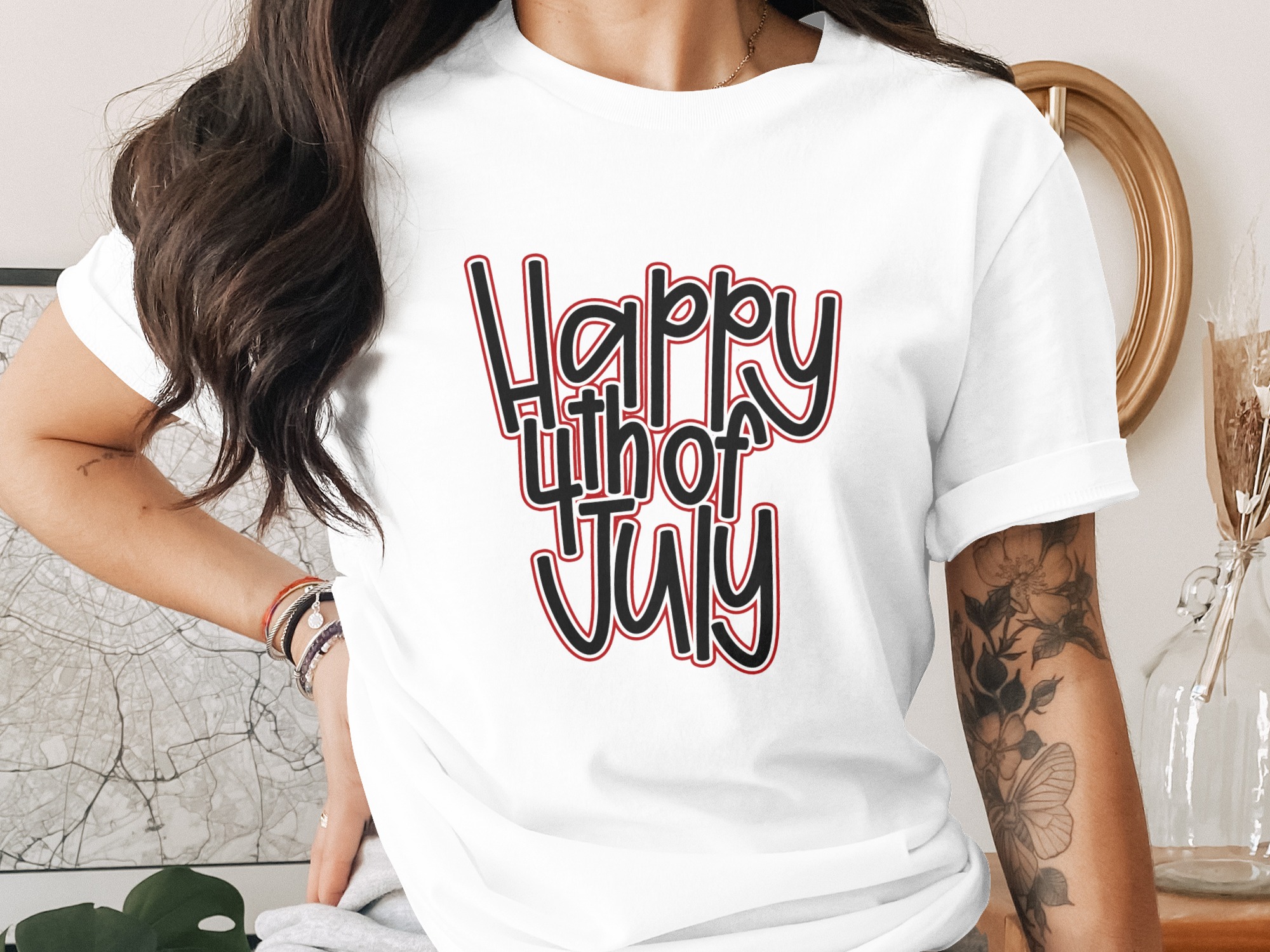 Happy 4th of July T-Shirt, Patriotic American Flag Tee, Independence Day Celebration Shirt, Summer Holiday Gift