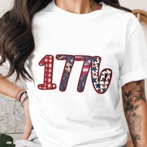1776 Patriotic T-Shirt | Fourth of July American Flag Tee | Independence Day Distressed Americana USA Pride Gift