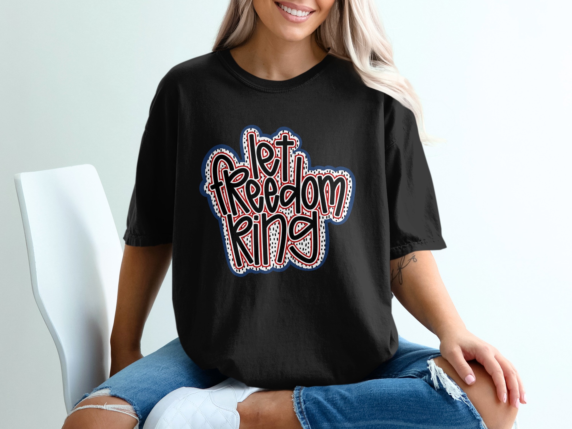 Let Freedom Ring T-Shirt, Patriotic American Shirt, 4th of July Independence Day Tee, USA Pride Gift, Freedom Tee - Image 2