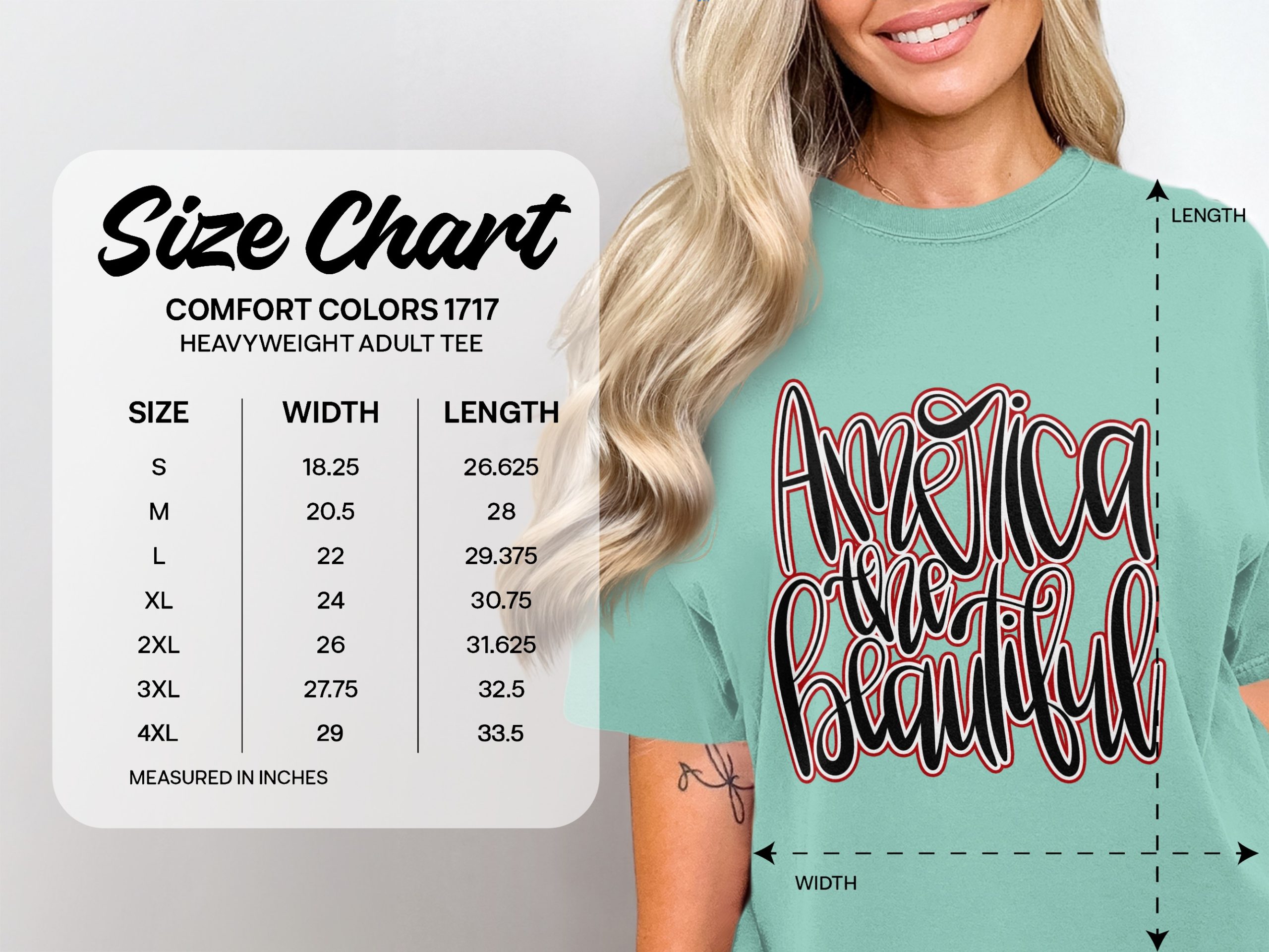 America the Beautiful T-Shirt | Patriotic Shirt | 4th of July Tee | Memorial Day Gift | USA Pride Outfit | American Spirit Top - Image 4