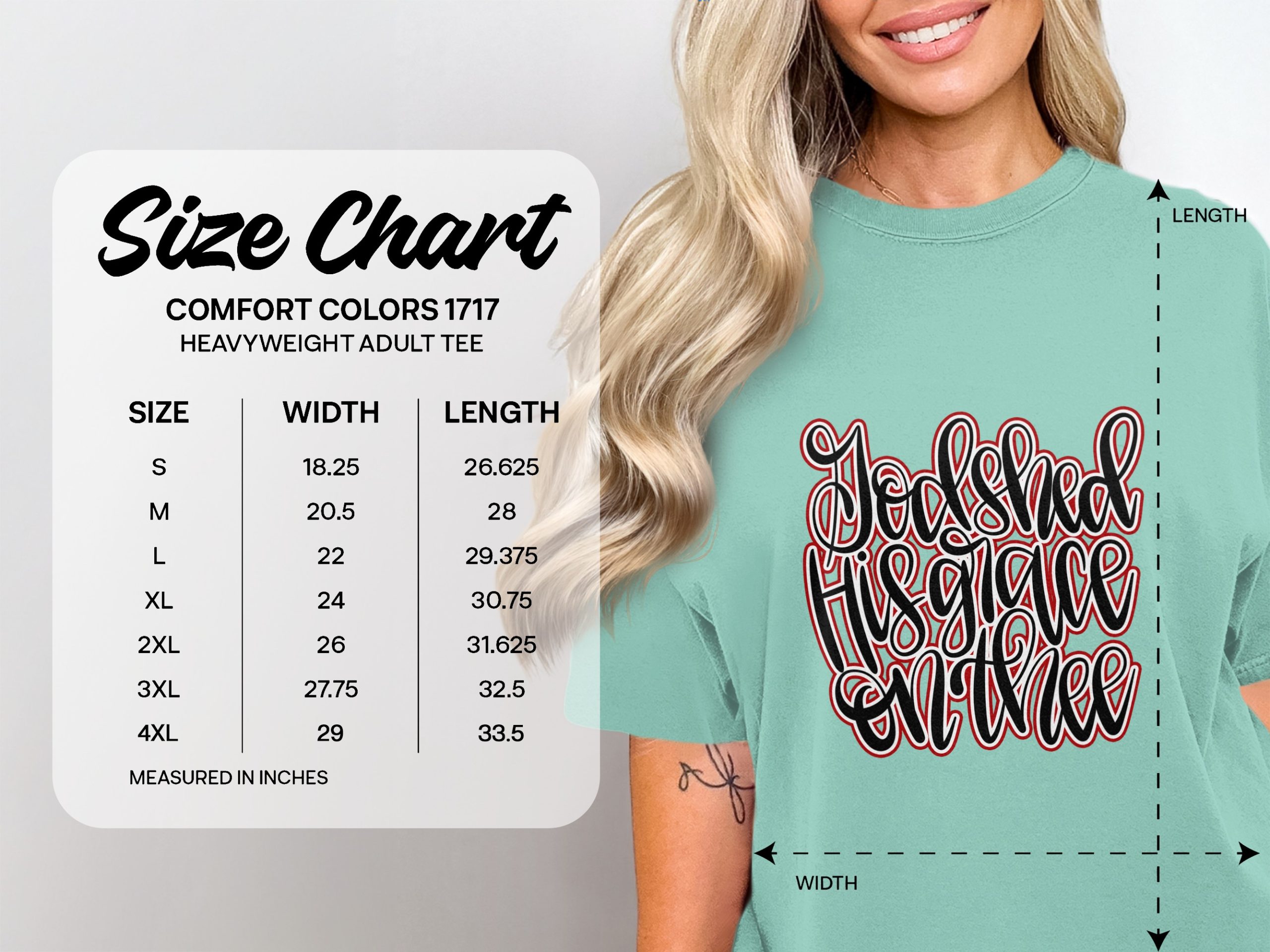God Shed His Grace On Thee T-Shirt | Christian Faith Shirt | Religious Graphic Tee for Women | Inspirational Grace Quote Apparel - Image 4