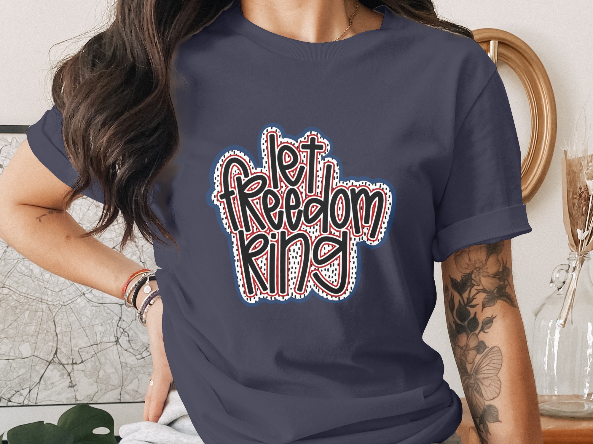 Let Freedom Ring T-Shirt, Patriotic American Shirt, 4th of July Independence Day Tee, USA Pride Gift, Freedom Tee - Image 3