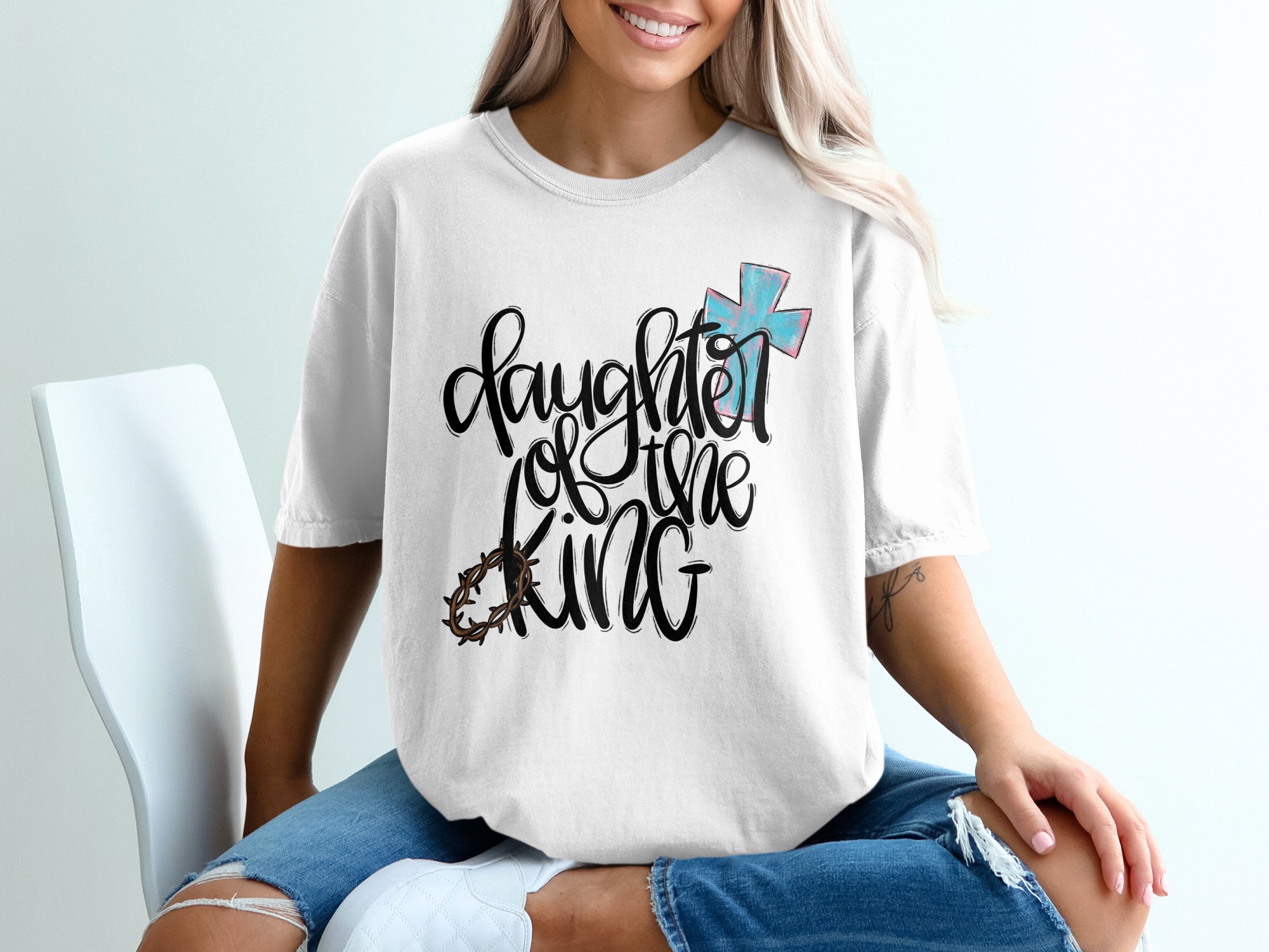 Daughter of the King T-Shirt, Christian Faith Tee, Religious Women's Shirt, Inspirational Jesus Apparel, Easter Gift for Her
