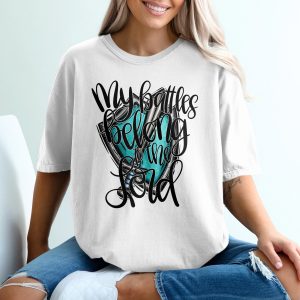My Battles Belong to the Lord Christian T-Shirt | Faith Based Scripture Tee | Inspirational Religious Gift
