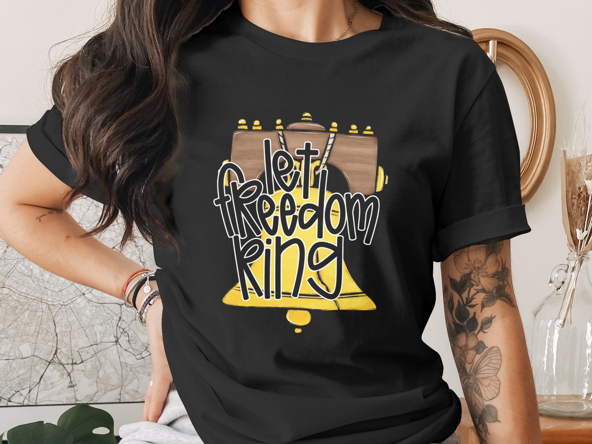 Let Freedom Ring Digital Download PNG, Liberty Bell Patriotic Sublimation Design, 4th of July Americana Craft File - Image 2