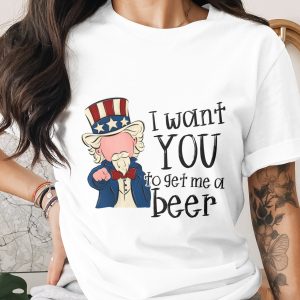 Funny Uncle Sam Beer SVG Digital Download – Patriotic I Want YOU Get Me a Beer Design PNG, 4th of July