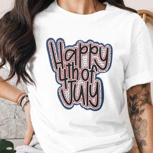 Happy 4th of July SVG PNG Digital Download File. Patriotic Independence Day Cut File, Summer Celebration Design.