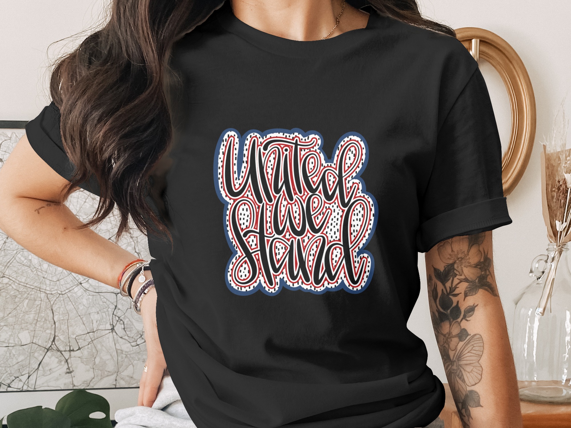 United We Stand Digital File | Patriotic SVG PNG | Fourth of July Sublimation Design | US Flag Shirt Transfer Download - Image 2