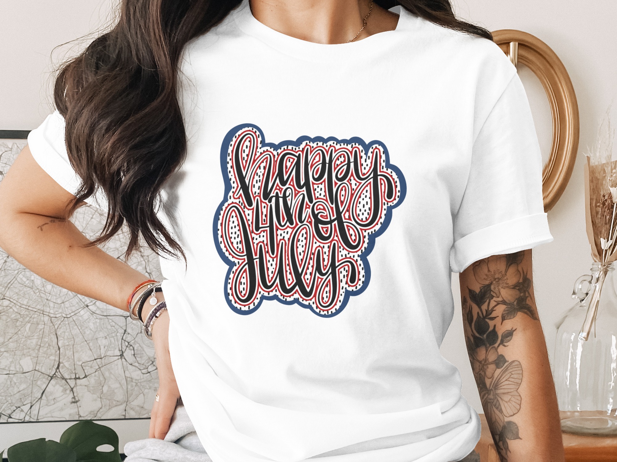 Happy 4th of July SVG PNG Digital File, Patriotic Summer Independence Day Design for Cricut Shirt Mugs Decor, Instant Download