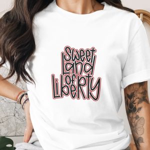 Sweet Land of Liberty svg png jpg | Patriotic America Digital File | 4th of July Shirt Design | usa Independence Day Graphic Download