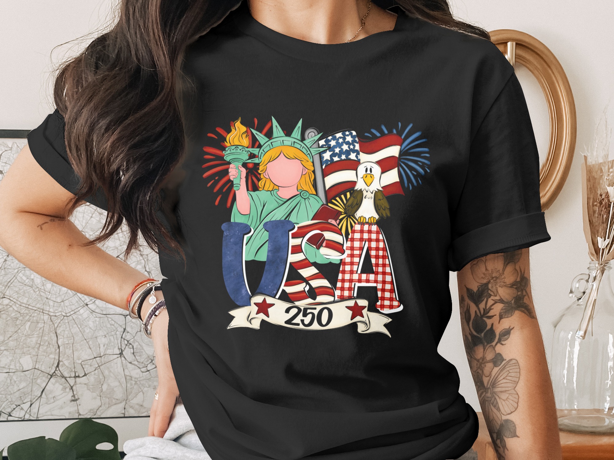 Patriotic USA 250th Independence Day Digital PNG, 4th of July Sublimation Design, American Pride Celebration Art, Instant Download File - Image 2