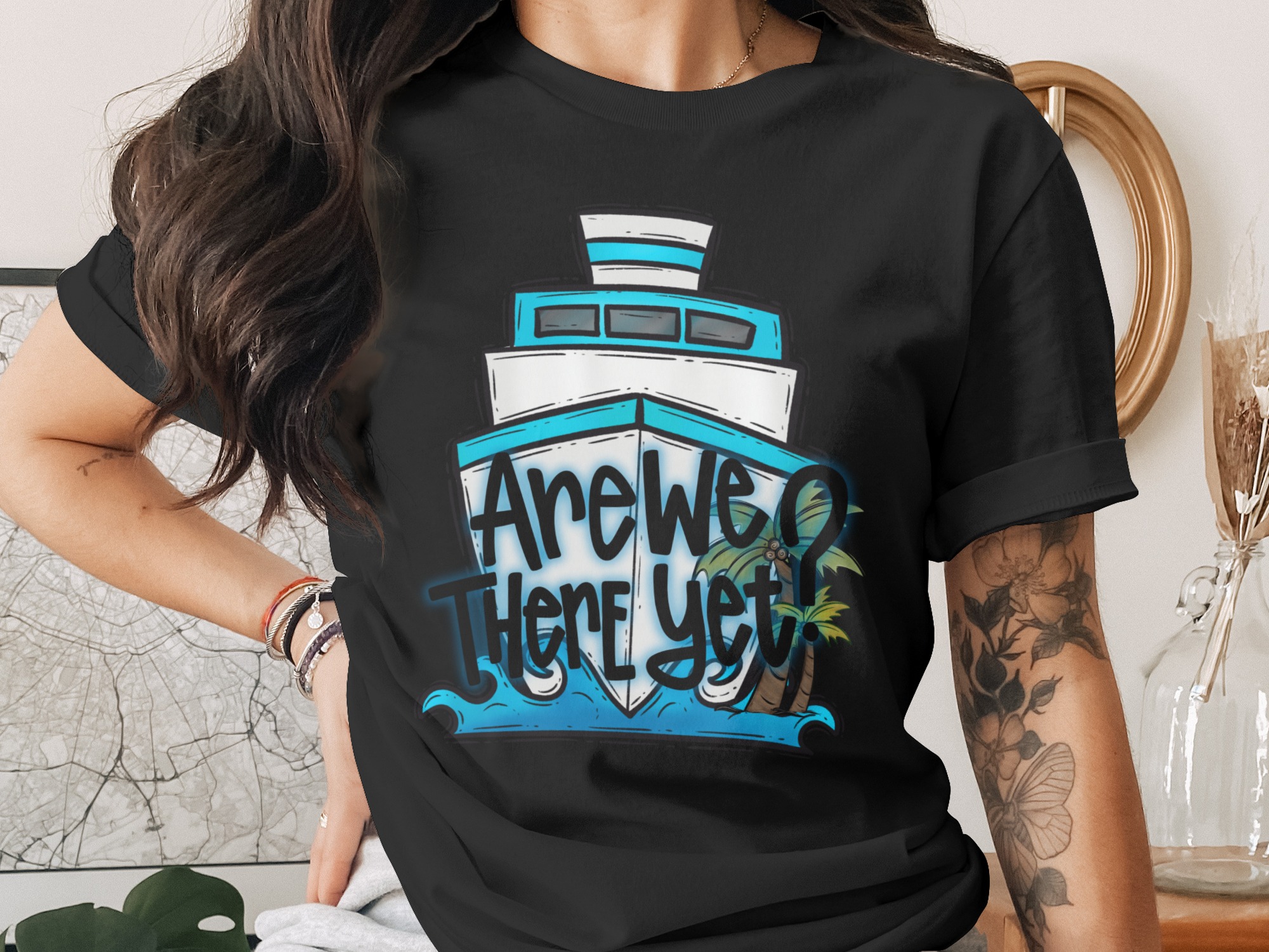 Are We There Yet Cruise Ship Design, Funny Vacation Digital Download, Summer Travel PNG File, Family Trip Sublimation Art - Image 2
