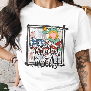 Sweet Land of Liberty Digital Design, Patriotic Statue of Liberty PNG, 4th of July Sublimation File, Americana Clipart