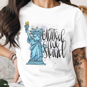 United We Stand Digital Design Patriotic Statue of Liberty PNG Sublimation File, Fourth of July American Art, Freedom Clipart
