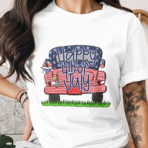 Happy 4th of July Truck Digital Design, Patriotic USA Celebration Art, Summer Vintage Pickup Sublimation PNG, Independence Day Party