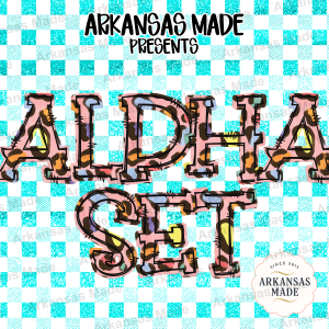 Trendy Leopard Print Digital Alpha Set PNG, Distressed Patchy Alphabet Sublimation Design for Crafters