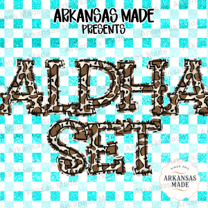 Cow Print Alpha Set PNG Digital Download, Distressed Western Farmhouse Letter Font, Rustic Animal Print Letters for Sublimation & DIY Craft