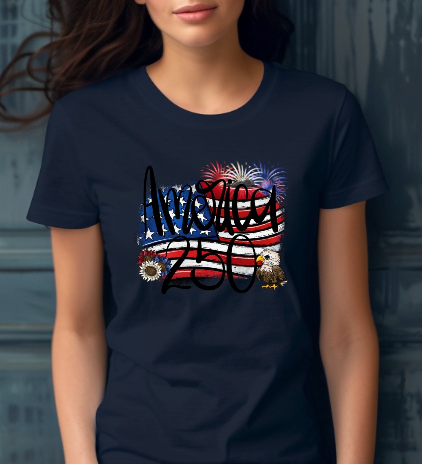 America 250 Patriotic Digital PNG, 4th of July Sublimation, Distressed USA Flag Eagle Sunflower Design Instant Download - Image 2
