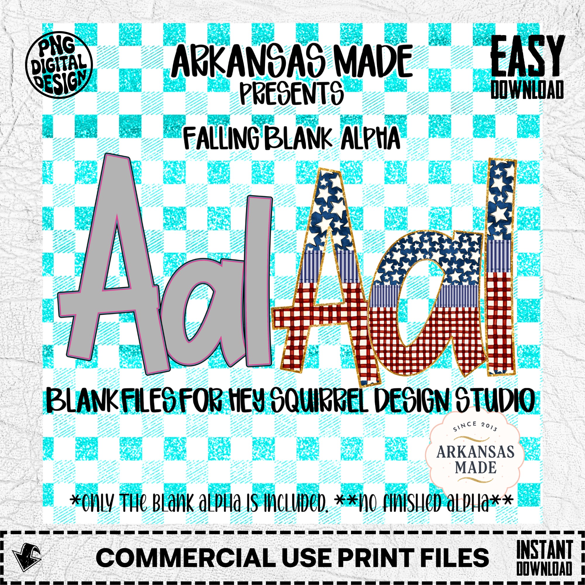 Falling Blank Alpha Blank Digital Alpha PNGs for Hey Squirrel Design Studio | Customizable Alphabet for Crafting DIY - Image 2