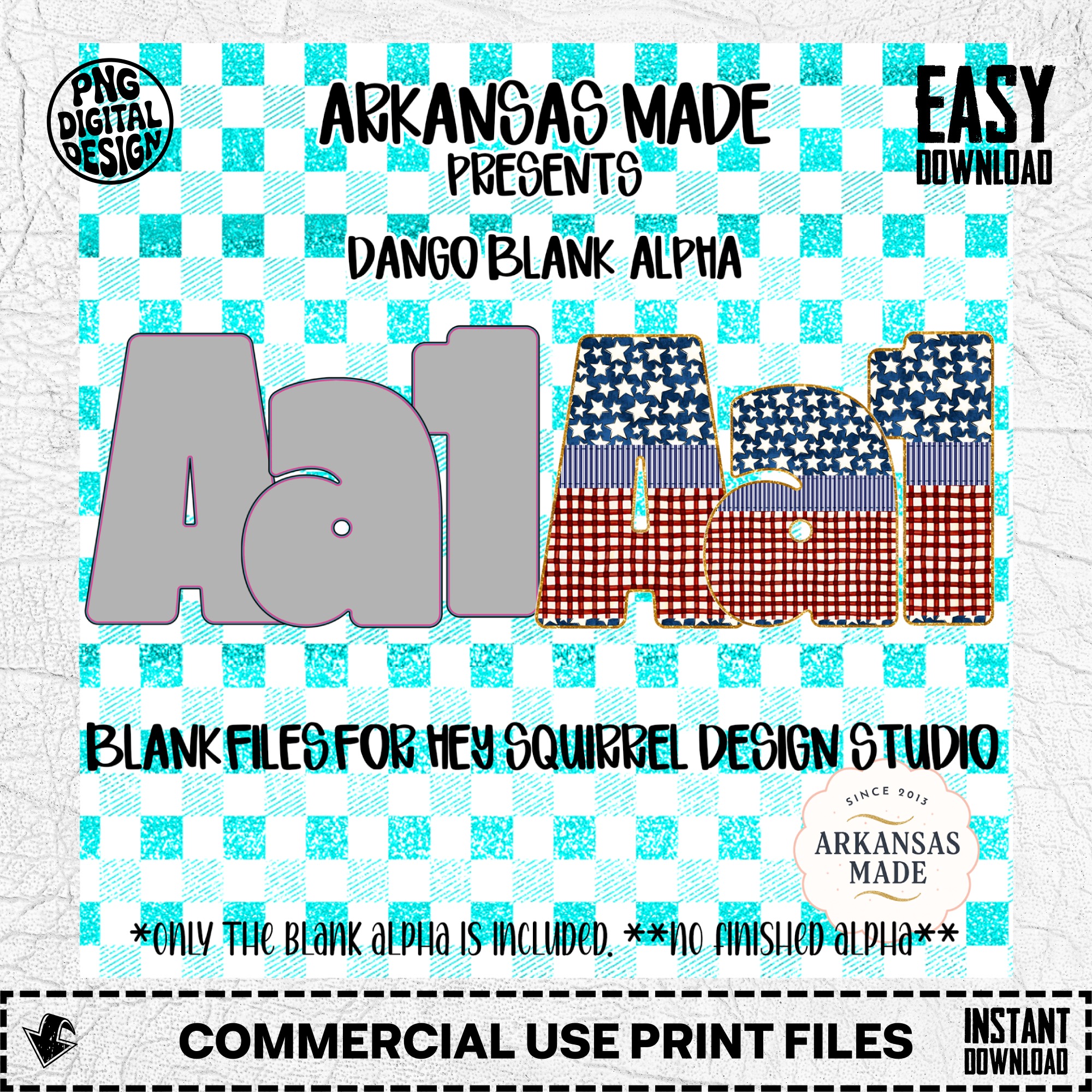 Dango Blank Digital Alpha PNGs for Hey Squirrel Design Studio - Customizable Font File, DIY Graphic Element, Crafter Supply - Image 2