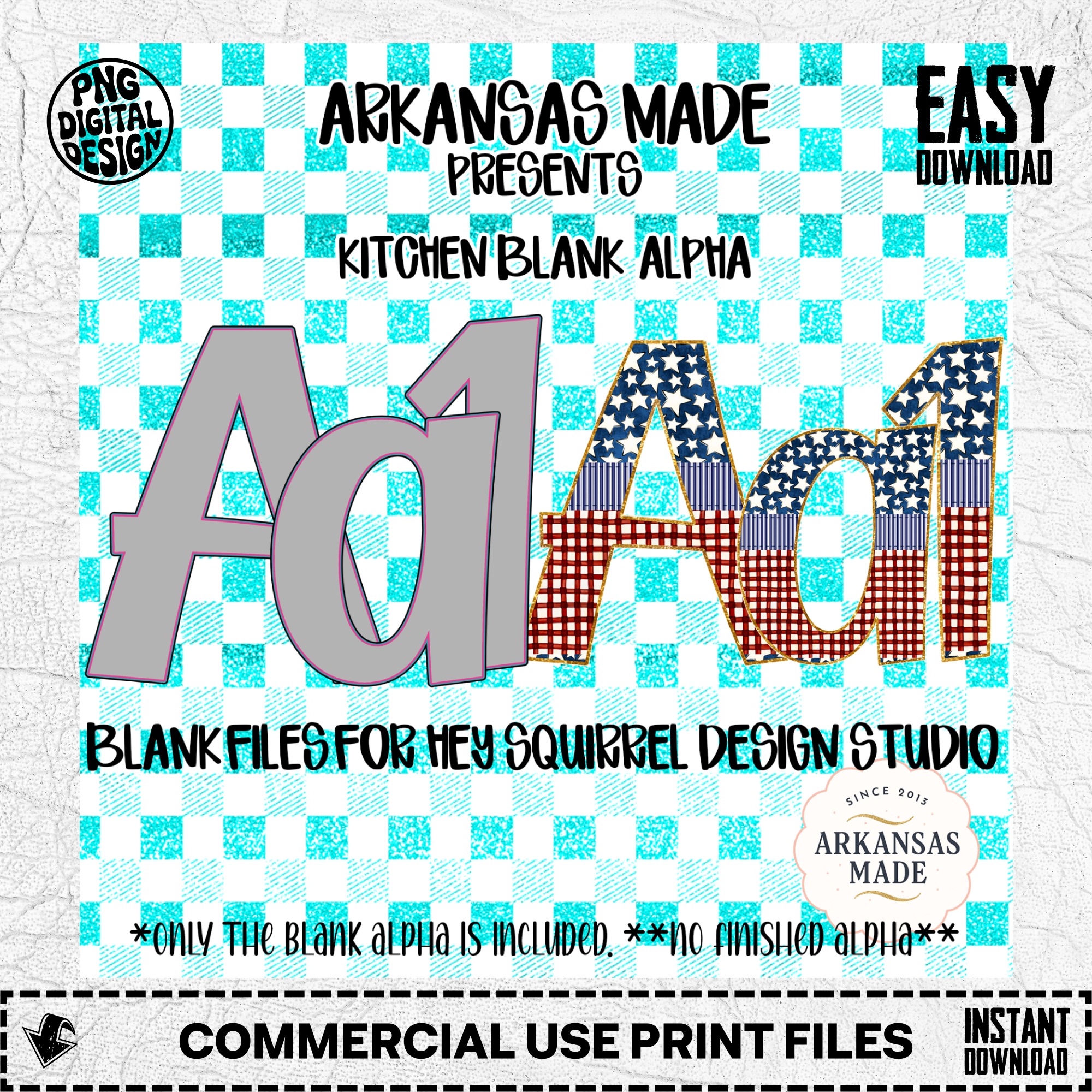 Kitchen Blank Alpha Digital PNGs for Hey Squirrel Design Studio, Custom Letter Sublimation Designs, DIY Graphic Elements, Versatile Digital - Image 2