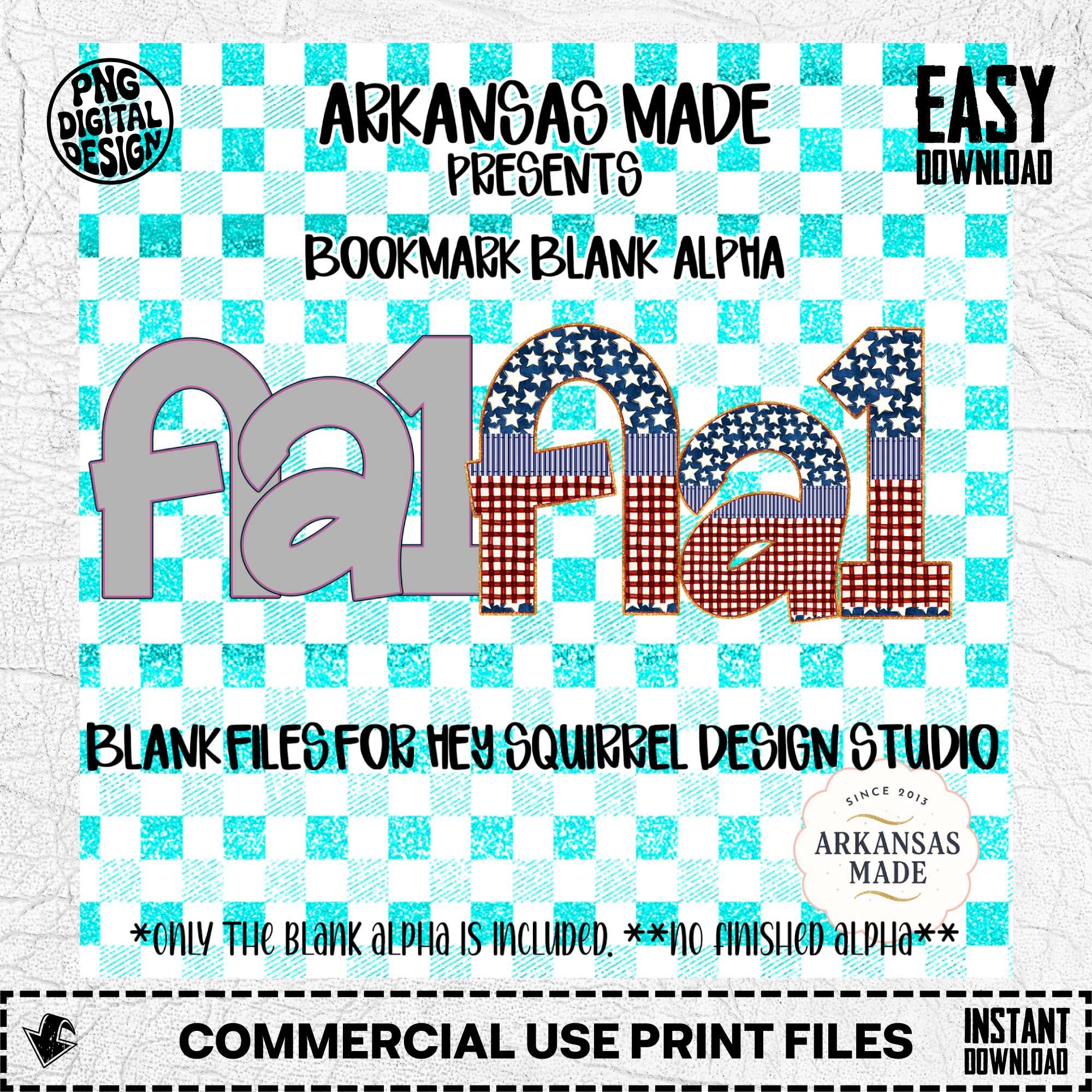 Bookmark Blank Alpha for Hey Squirrel Design Studio - Patriotic Fall Digital PNGs Sublimation Ready Alpha Set - Image 2