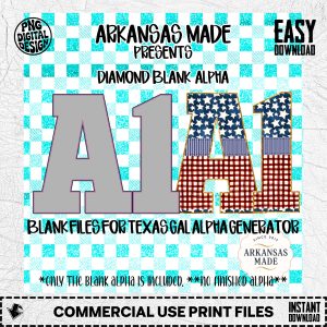 Diamond Blank Alpha PNGs for Texas Gal Alpha Generator App | Digital DIY Craft Files | Custom Design | Sublimation Ready Alpha