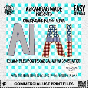 Chalkboard Blank Alpha Digital PNGs for Texas Gal Alpha Generator App – Crafting Template Files