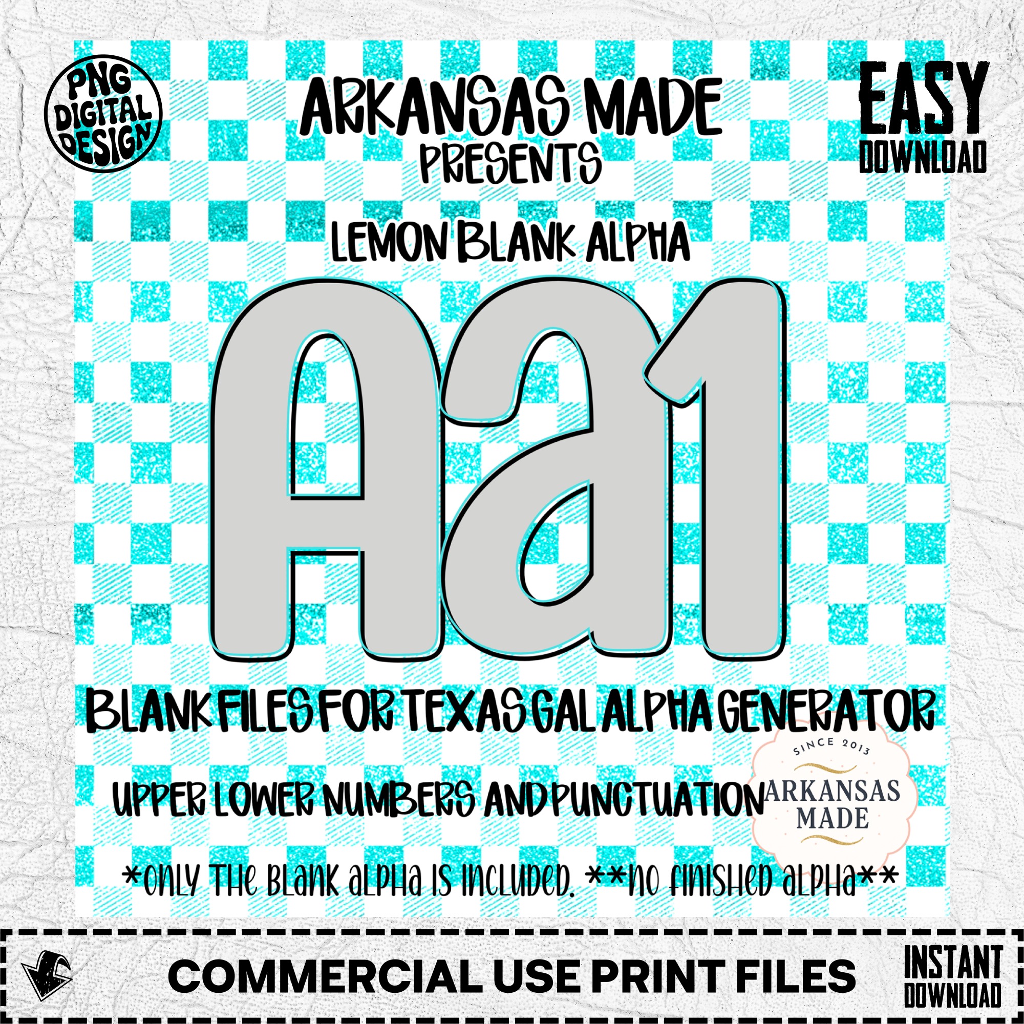 Blank Fillable Alpha Sets Digital Download | Customizable PNG Alphabet Letters, Numbers, Punctuation for Crafters - Image 2