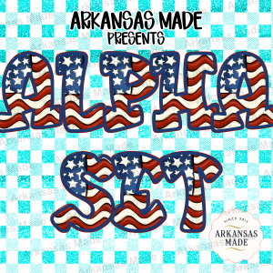 Patriotic Alpha Set PNG, American Flag Letters Digital Download, USA Red White Blue Sublimation Font, Fourth of July Clipart