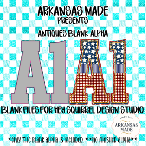 Antiques Blank Alpha PNGs for Hey Squirrel Design Studio | Patriotic DIY Lettering Kit | Custom Digital Font for Crafters