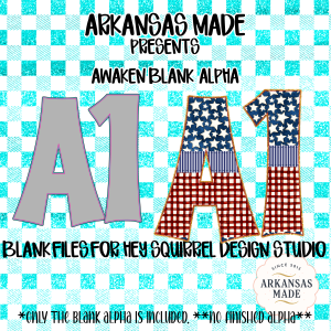 Awaken Blank Digital Alpha PNGs for Hey Squirrel Design Studio, Patriotic Craft Letters Numbers, DIY Custom Design, Instant Download Graphic