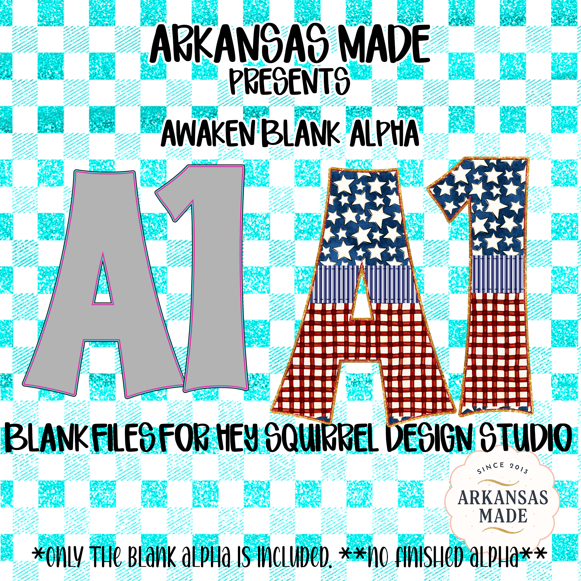 Awaken Blank Digital Alpha PNGs for Hey Squirrel Design Studio, Patriotic Craft Letters Numbers, DIY Custom Design, Instant Download Graphic