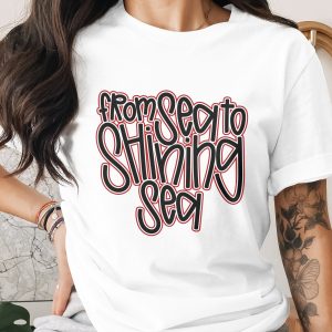 From Sea to Shining Sea T-Shirt, Patriotic USA Tee, America Road Trip Vacation Top, 4th of July Shirt Gift