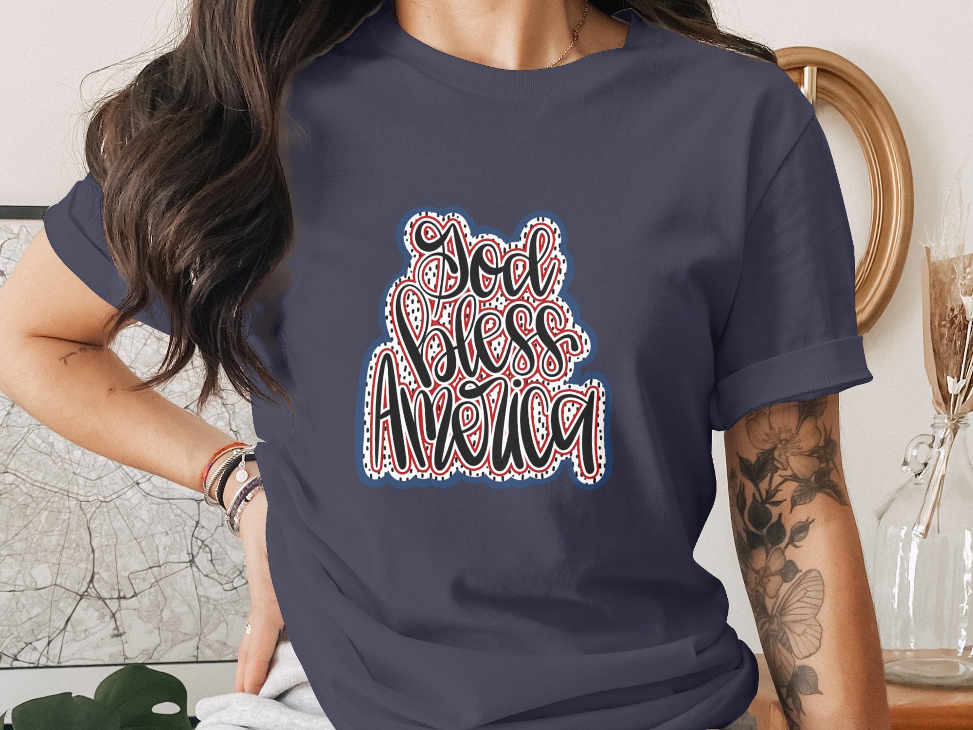 God Bless America T-Shirt, Patriotic USA Shirt, Fourth of July Apparel, American Flag Tee, Independence Day Gift, Proud American Top - Image 3