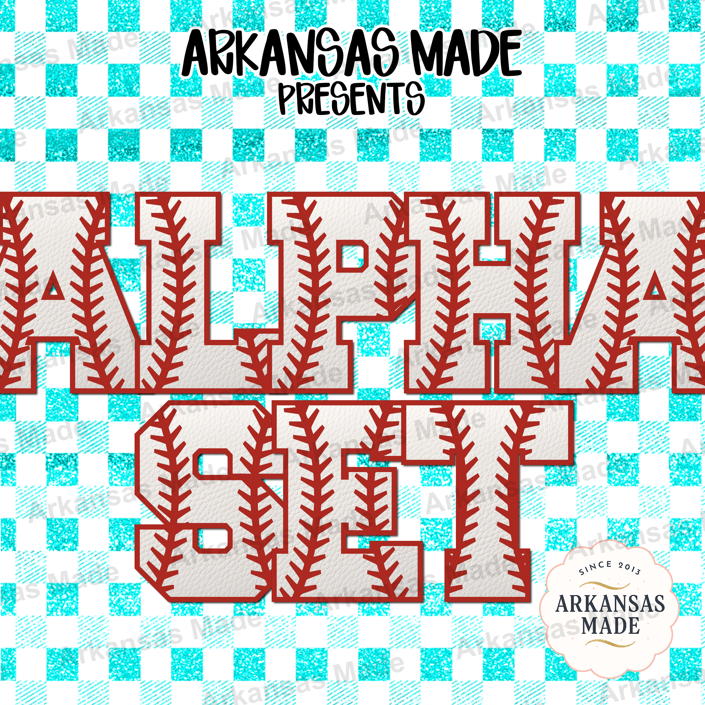 Baseball Stitch Alphabet PNG Digital Download, Sports Font Alpha Set for Custom Designs, Faux Leather Texture Letters