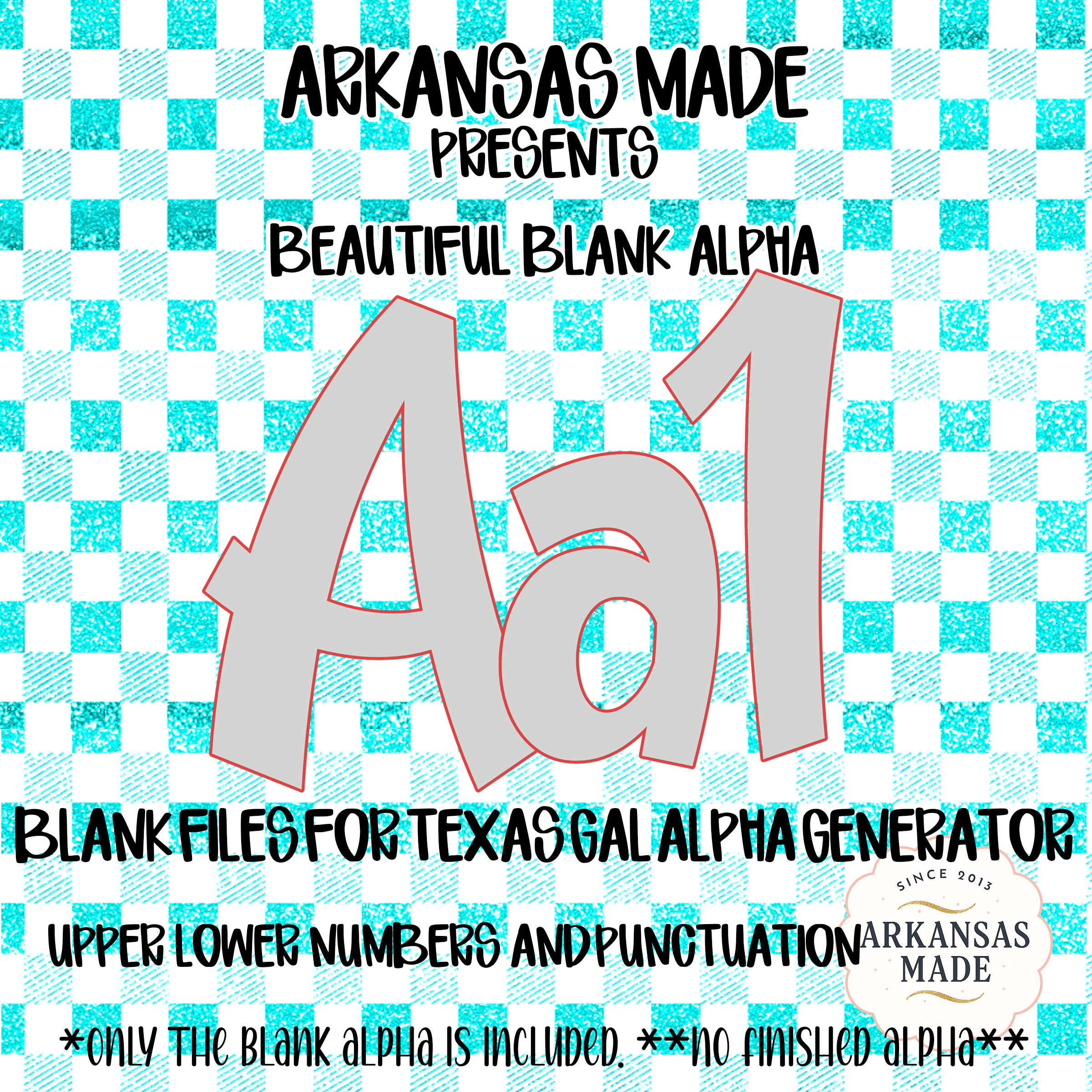 Blank Fillable Alpha Set SVG PNG, Digital Download Craft Files for Custom Letters, Numbers, & Punctuation