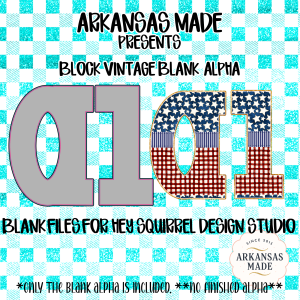 Block vintage blank alpha for Hey Squirrel Design Studio | Digital png Letters for diy Crafting & Sublimation