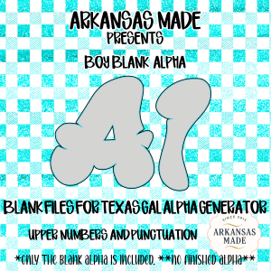 Blank Fillable Alpha Set | Bubble Letters SVG PNG | Chunky Varsity Font | Digital Download for Custom Crafts & Designs