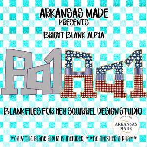 Bright Blank Alpha PNGs for Hey Squirrel Design Studio - Digital Alphabet Letters, Crafting, Sublimation Design