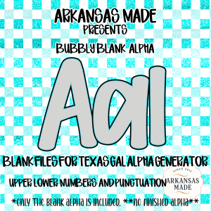 Blank Fillable Alpha Sets Bubbly Digital Letters Numbers Punctuation PNG Files for DIY Crafting & Design Resources Instant Download