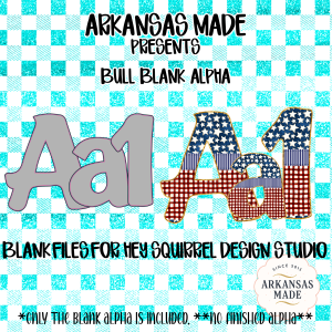 Bull Blank Alpha PNGs for Hey Squirrel Design Studio, Digital Letters and Numbers, Custom Crafting Files, DIY Alphabet Download