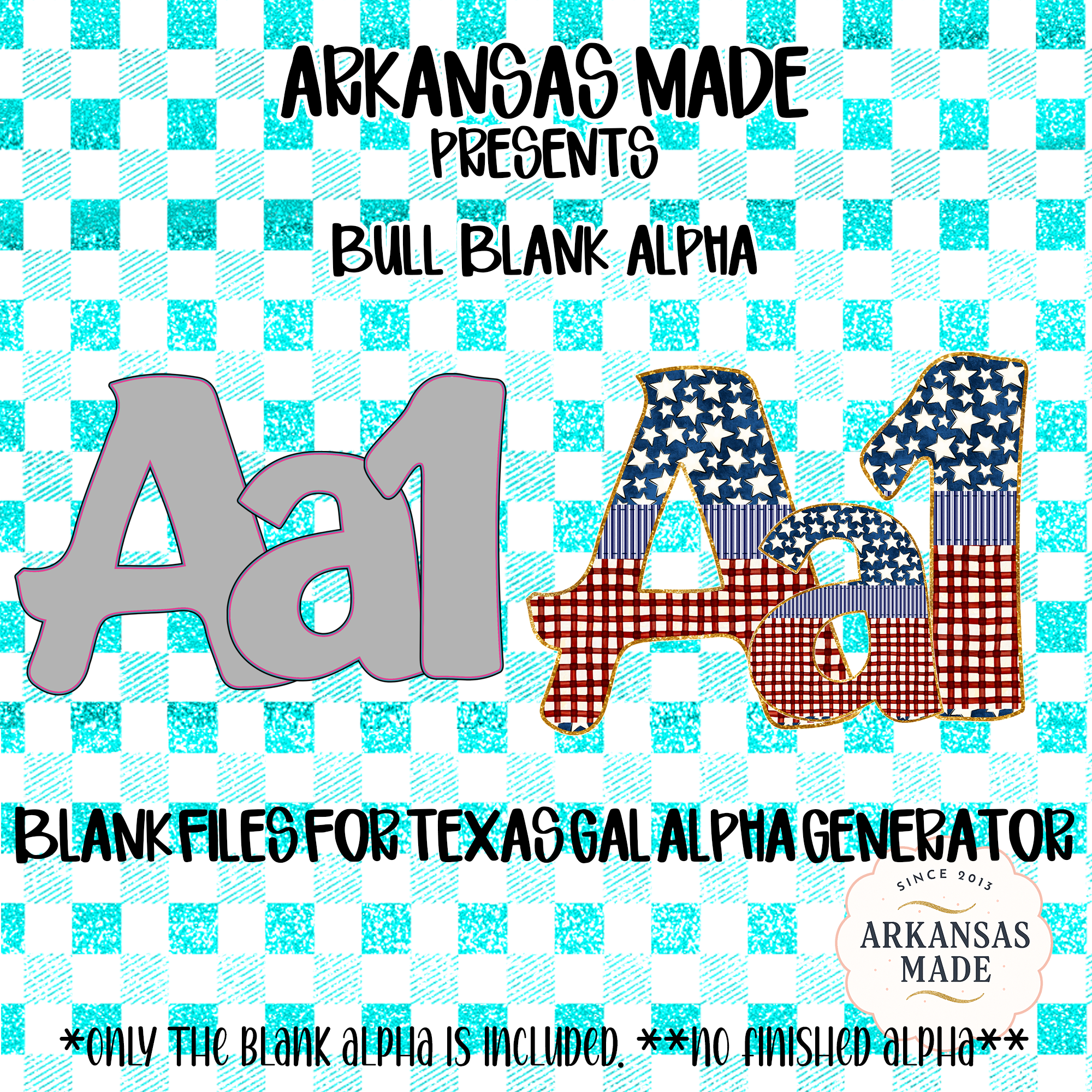 BULL Blank Digital Alpha PNGs for Texas Gal Alpha Generator – Custom Lettering, Sublimation & Crafting Files - Image 2
