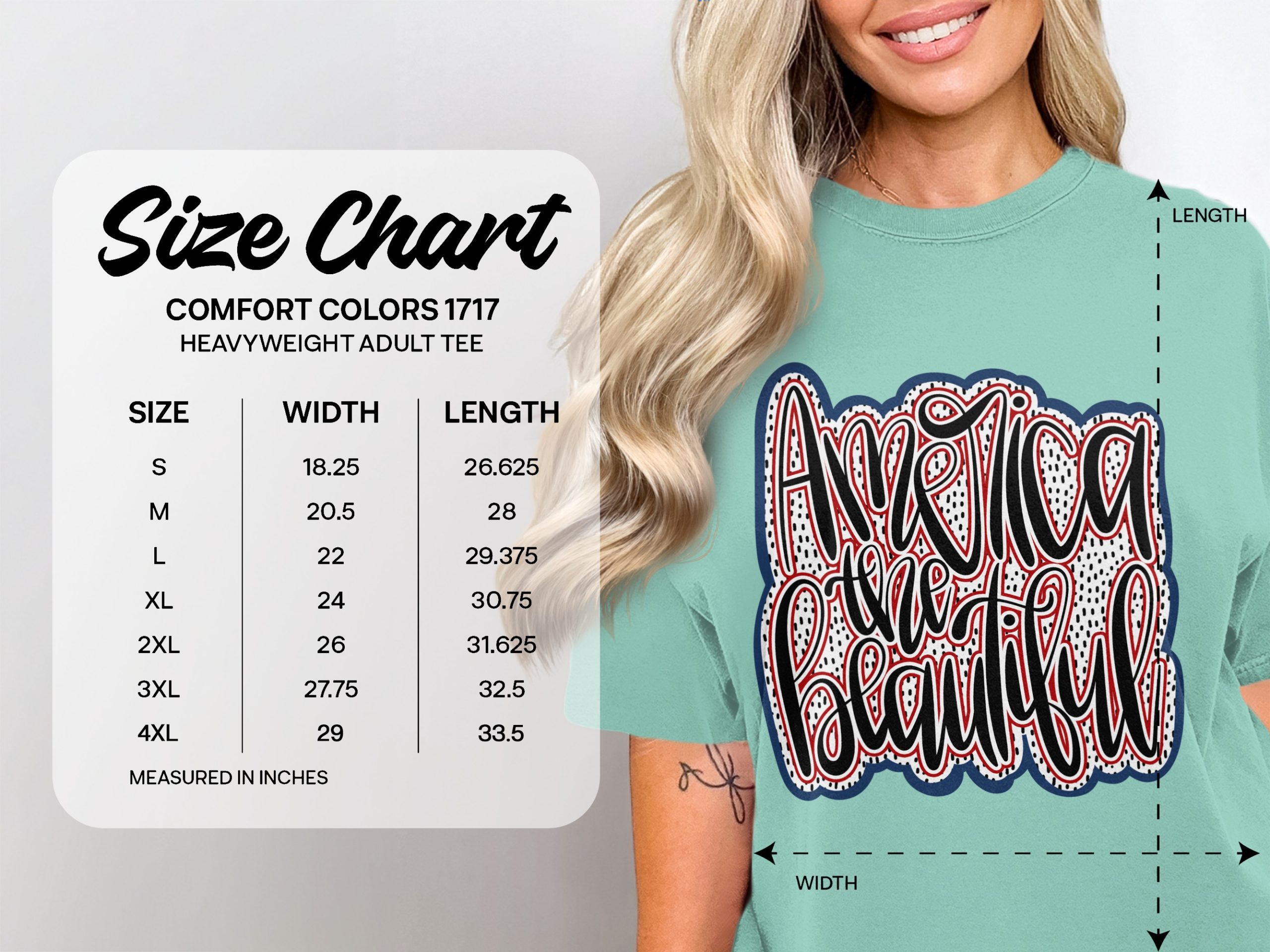America the Beautiful T-Shirt, Patriotic USA Tee, Fourth of July Shirt, Independence Day Outfit, American Flag Top, Summer Celebration Gift - Image 4