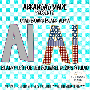 Chalkboard Blank Alpha PNGs for Hey Squirrel Design Studio | Digital Alphabet Letters | Sublimation Design Kit | DIY Craft Files
