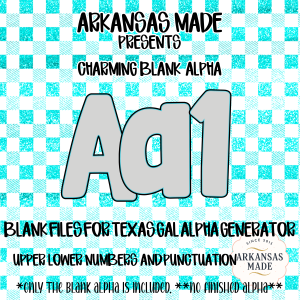 Blank Fillable Alpha Set SVG PNG for Custom Letters, Numbers & Punctuation - Digital Download for Crafting & Sublimation Designs