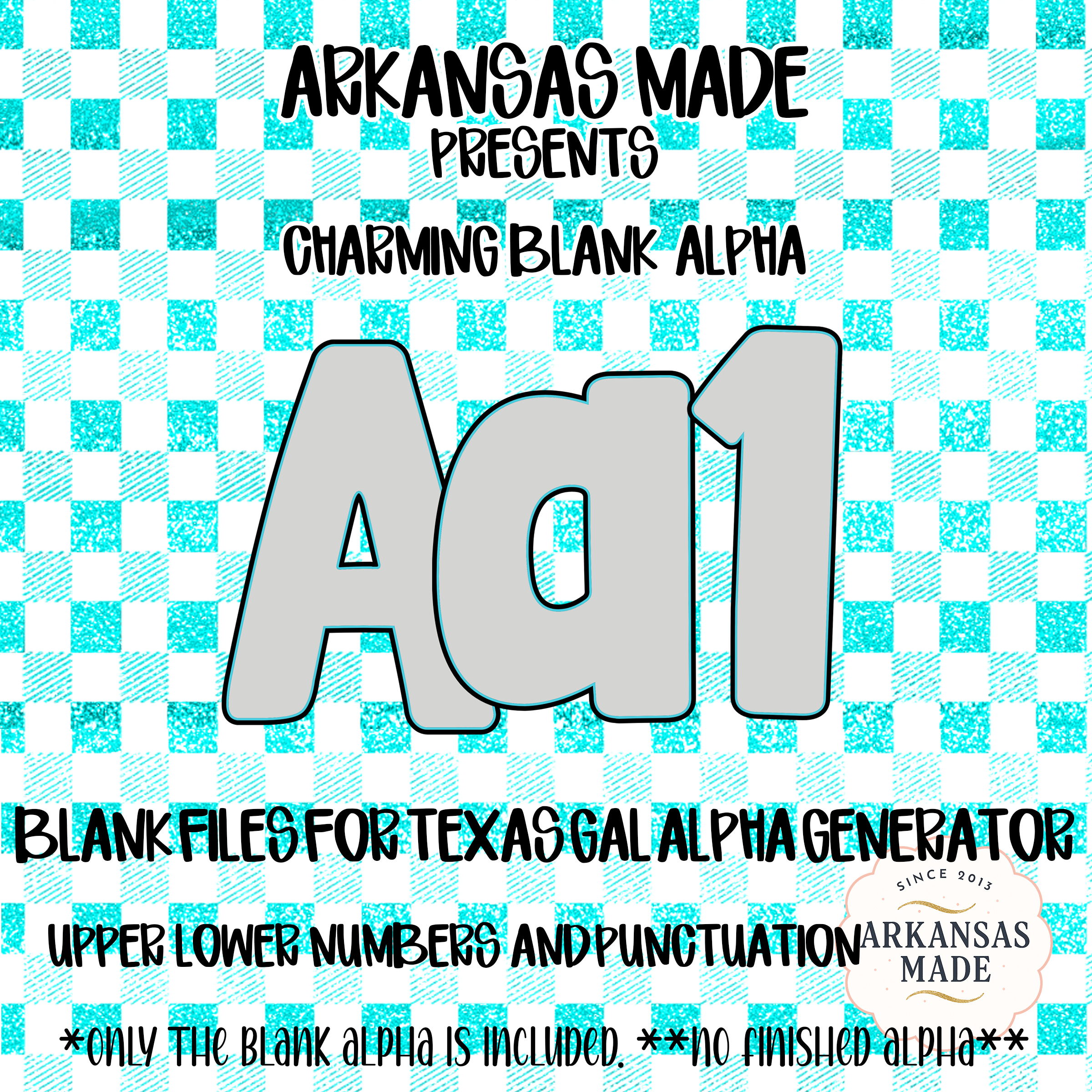 Blank Fillable Alpha Set SVG PNG for Custom Letters, Numbers & Punctuation - Digital Download for Crafting & Sublimation Designs