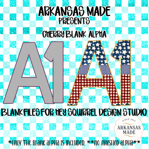 Cherry Blank Alpha PNGs for Hey Squirrel Design Studio | Customizable Digital Letter Set for Sublimation & DIY