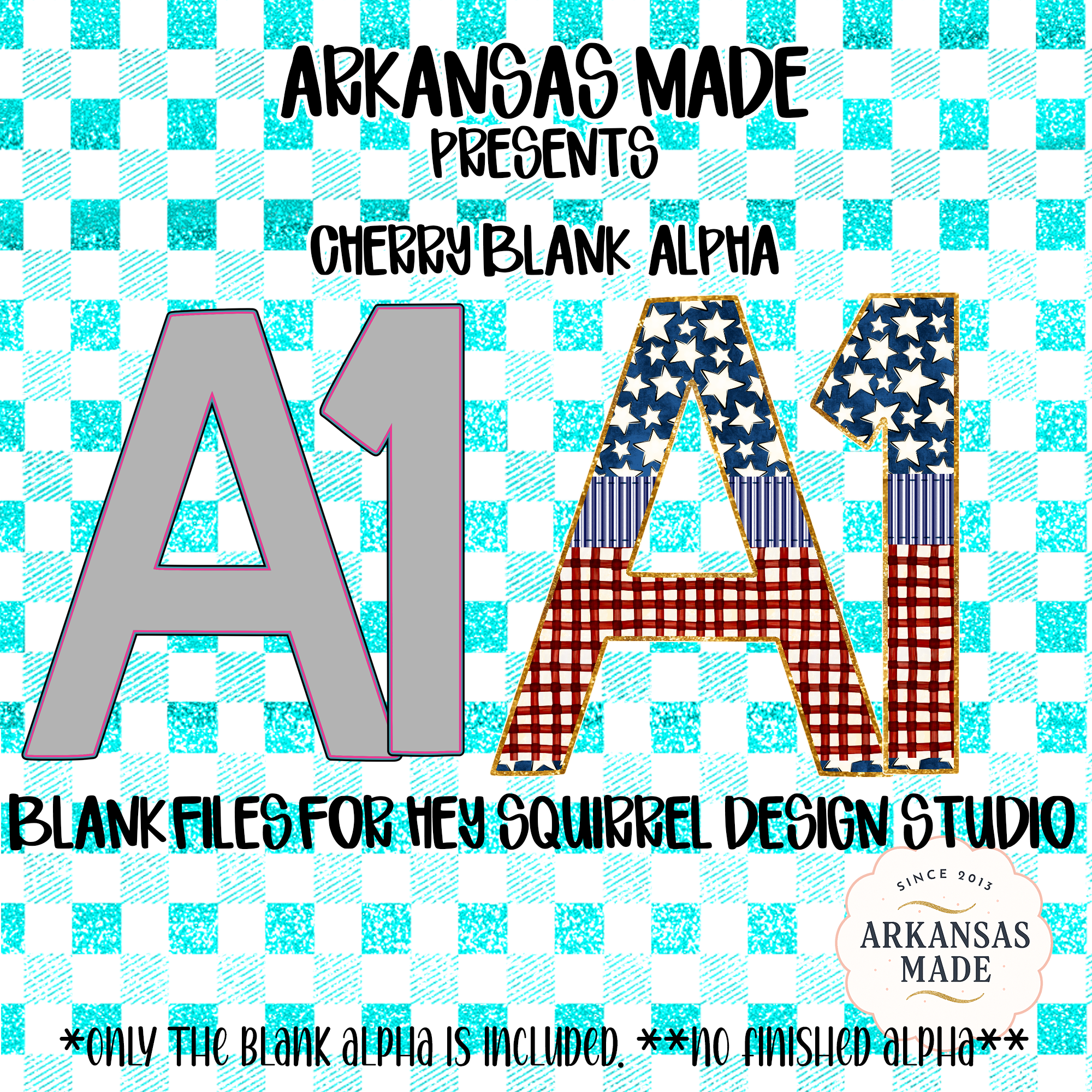 Cherry Blank Alpha PNGs for Hey Squirrel Design Studio | Customizable Digital Letter Set for Sublimation & DIY